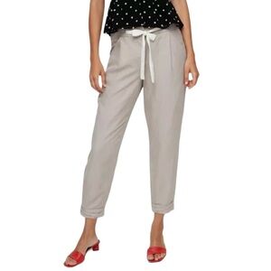 Aritzia Wilfred Allant Pant Taupe Tie Linen Blend Style Size 0